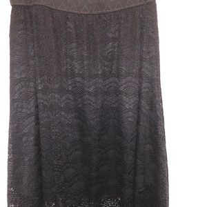 Large All Black Lularoe Lola Skirt